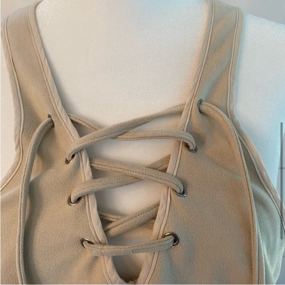 One Teaspoon women's small boho fall festival lace suede fairycore mini dress - Picture 7 of 12